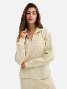 Organic Waffle Half-Zip Sweatshirt