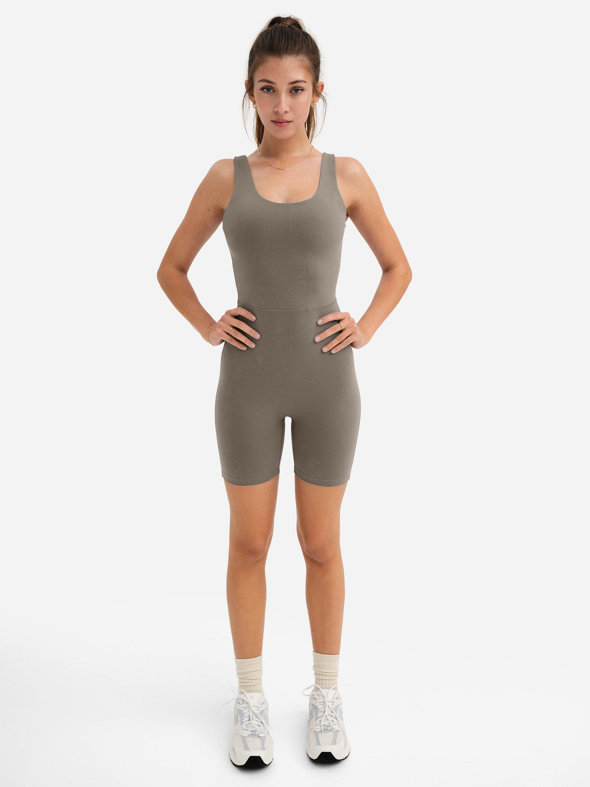 Organic Stretch Unitard-Active-MATE the Label-PEBBLE-XS-MATE the Label