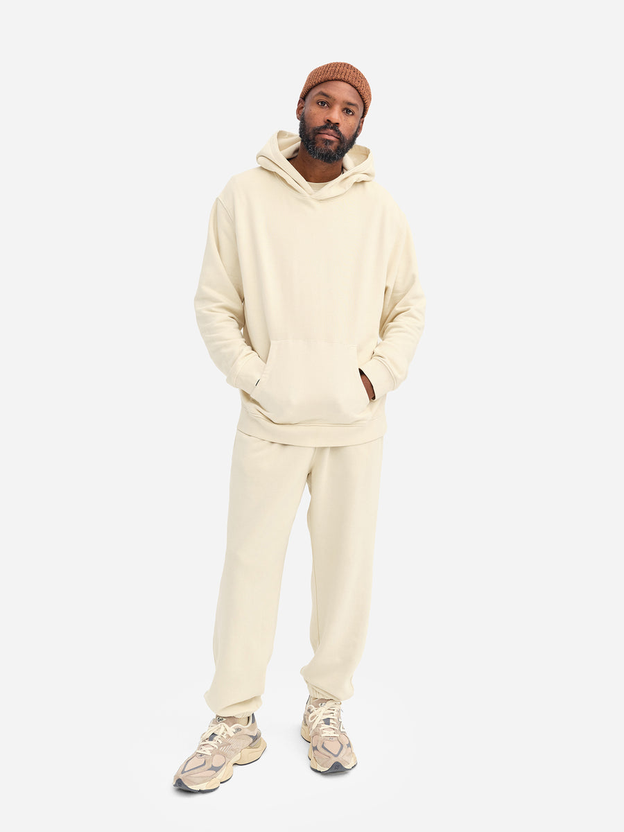 Men's Organic Fleece Hoodie-Sweatshirts-MATE the Label-BONE-S-MATE the Label