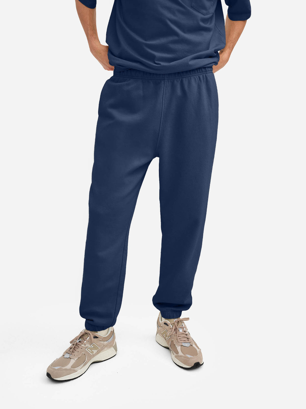 Men's Organic Fleece Relaxed Sweatpant-Sweatpants-MATE the Label-MIDNIGHT-S-MATE the Label