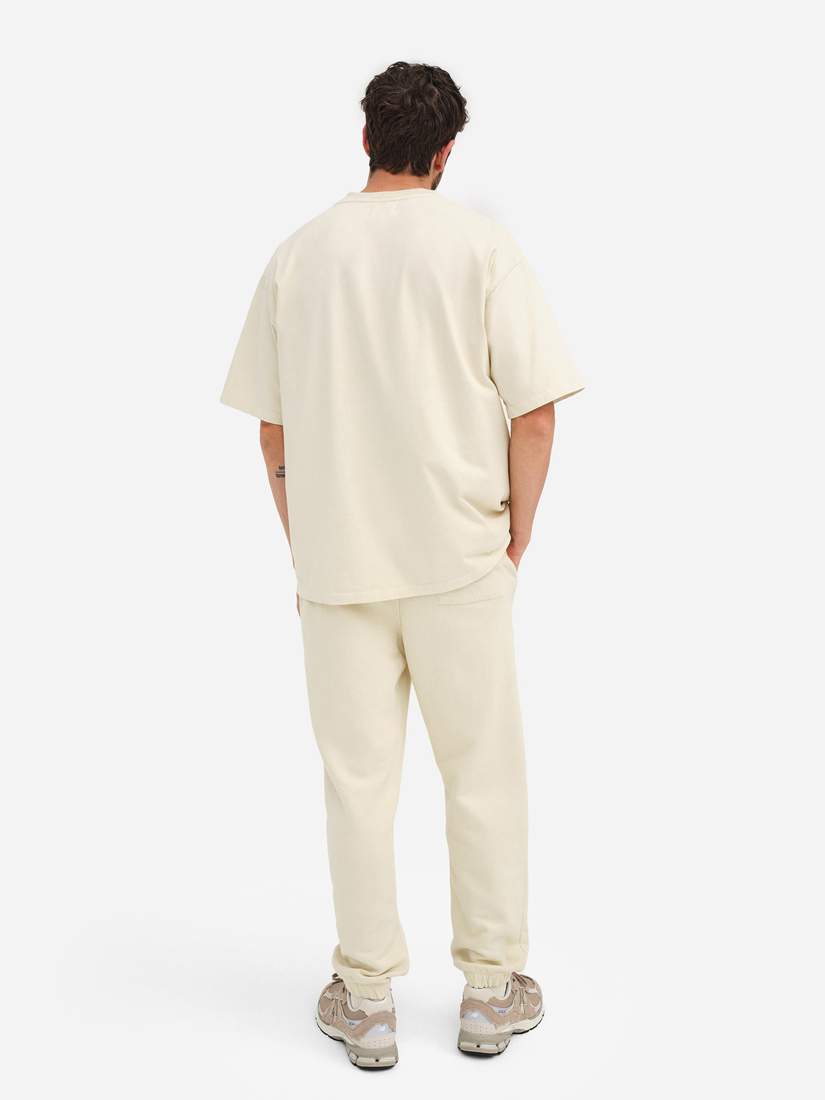 Men's Organic Fleece Relaxed Sweatpant-Sweatpants-MATE the Label-BONE-S-MATE the Label