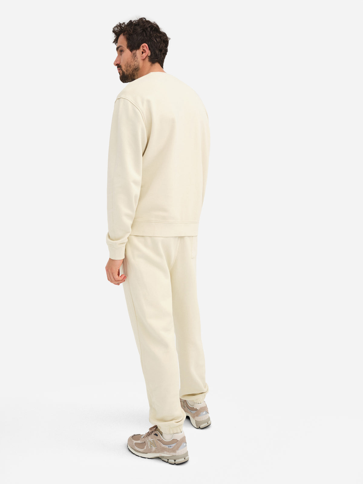 Men's Organic Fleece Crew Neck Sweatshirt-Sweatshirts-MATE the Label-BONE-S-MATE the Label