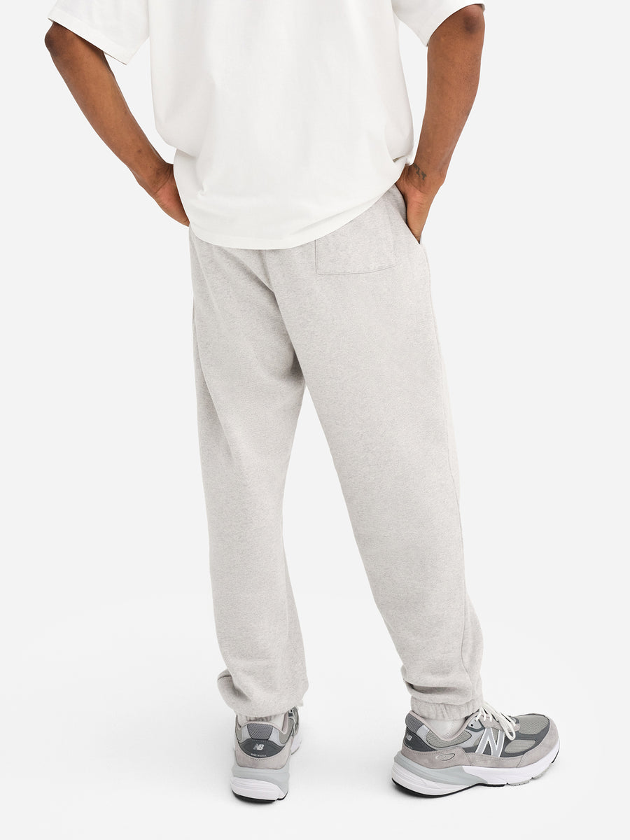 Men's Organic Fleece Relaxed Sweatpant-Sweatpants-MATE the Label-HEATHER GREY-S-MATE the Label