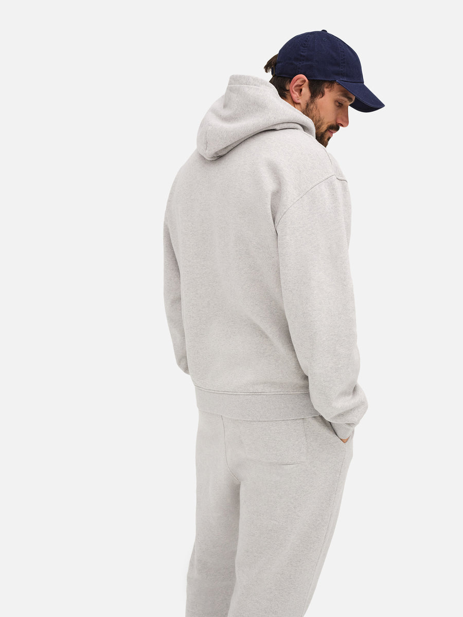 Men's Organic Fleece Hoodie-Sweatshirts-MATE the Label-HEATHER GREY-S-MATE the Label