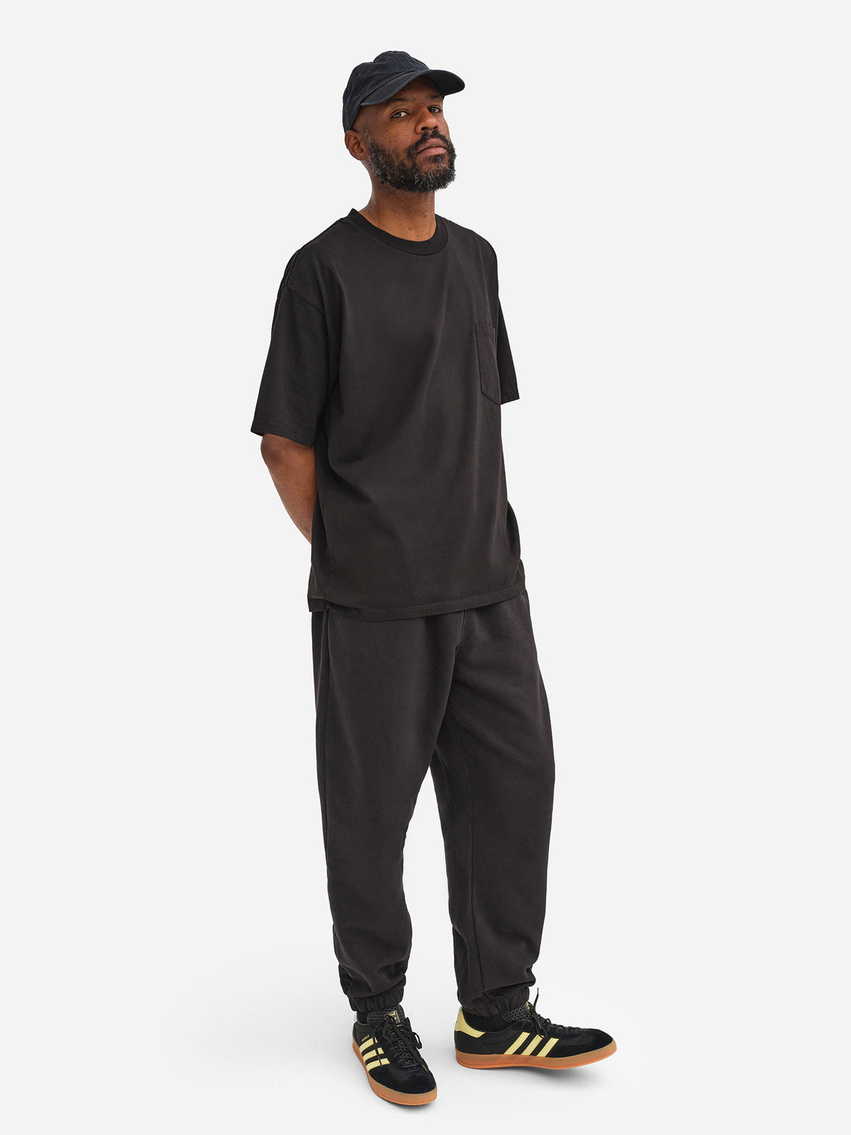Men's Organic Fleece Relaxed Sweatpant-Sweatpants-MATE the Label-JET BLACK-S-MATE the Label