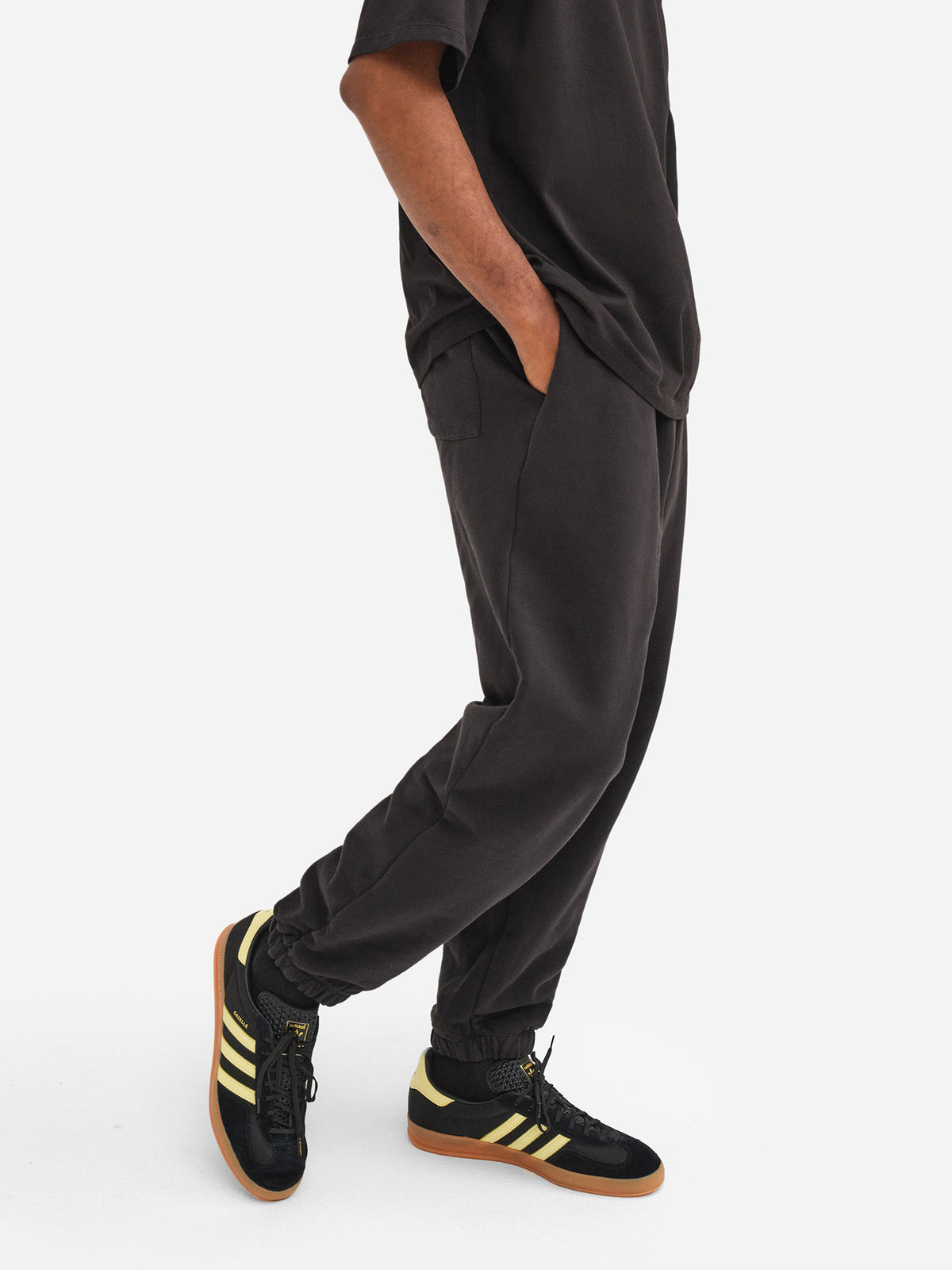 Men's Organic Fleece Relaxed Sweatpant-Sweatpants-MATE the Label-JET BLACK-S-MATE the Label