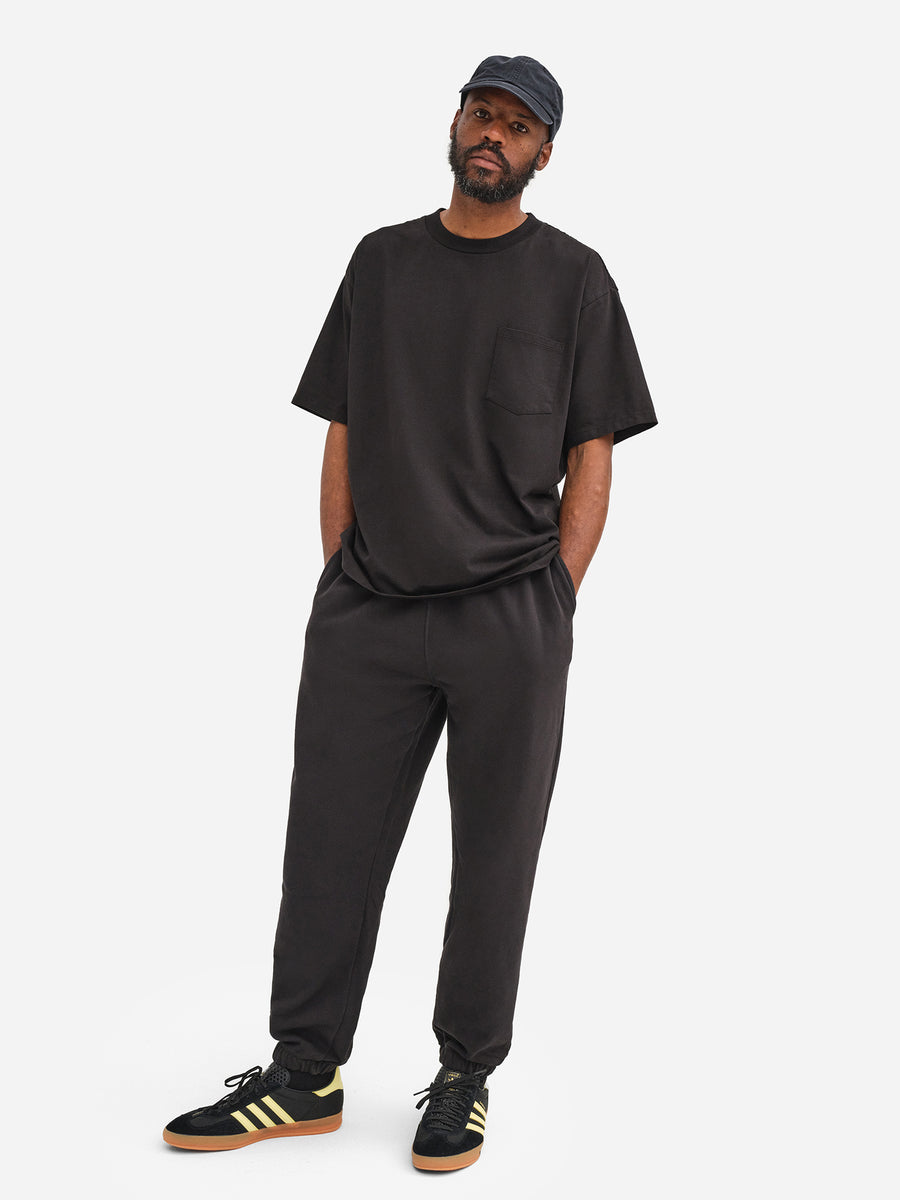 Men's Organic Fleece Relaxed Sweatpant-Sweatpants-MATE the Label-JET BLACK-S-MATE the Label