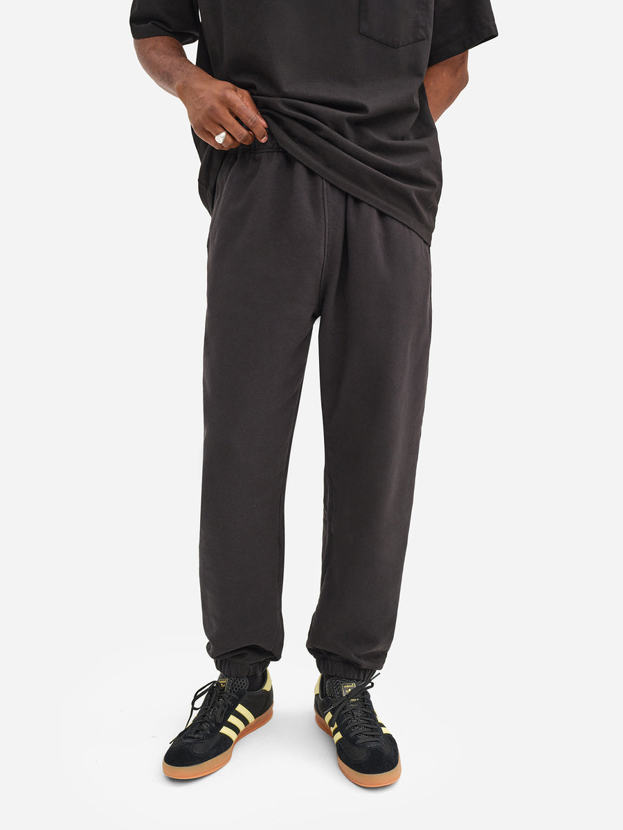 Men's Organic Fleece Relaxed Sweatpant-Sweatpants-MATE the Label-JET BLACK-S-MATE the Label