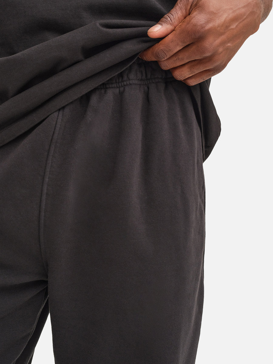Men's Organic Fleece Relaxed Sweatpant-Sweatpants-MATE the Label-JET BLACK-S-MATE the Label