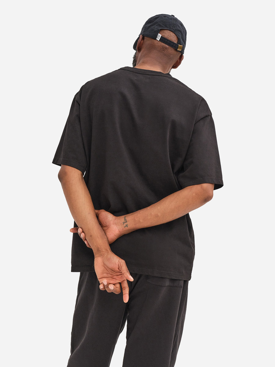 Men's Organic Heavyweight Cotton Relaxed Tee-Tees-MATE the Label-JET BLACK-S-MATE the Label