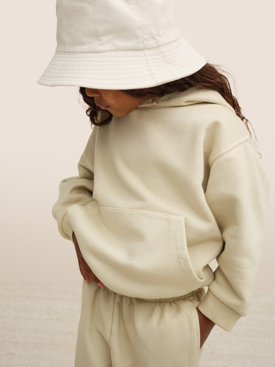Mini Organic Fleece Hoodie-Sweatshirts-MATE the Label-BONE-0/6m-MATE the Label