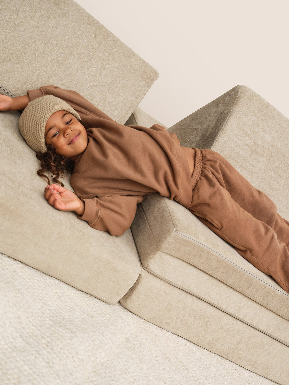 Mini Organic Fleece Crew Neck Sweatshirt-Kids-MATE the Label-COFFEE-0/6m-MATE the Label