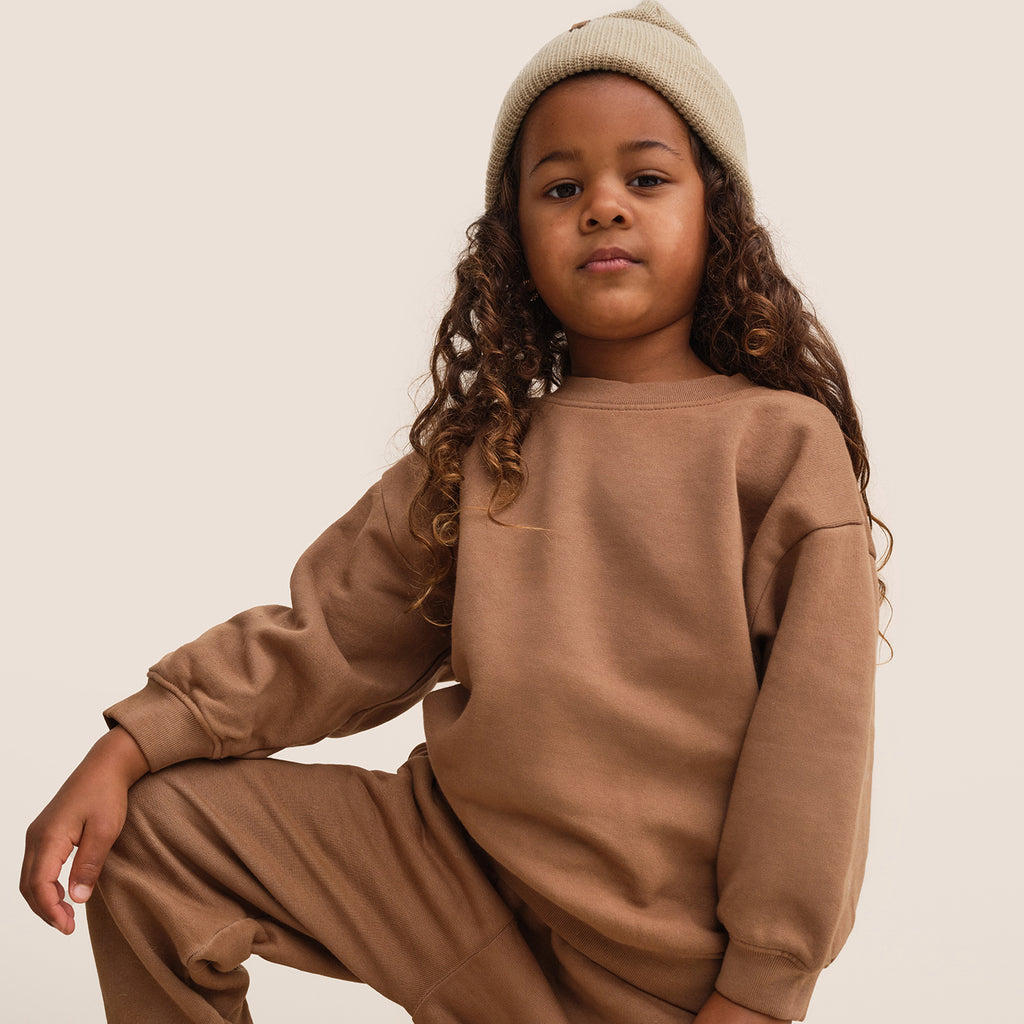 crew fleece sweatshirt in coconut milk