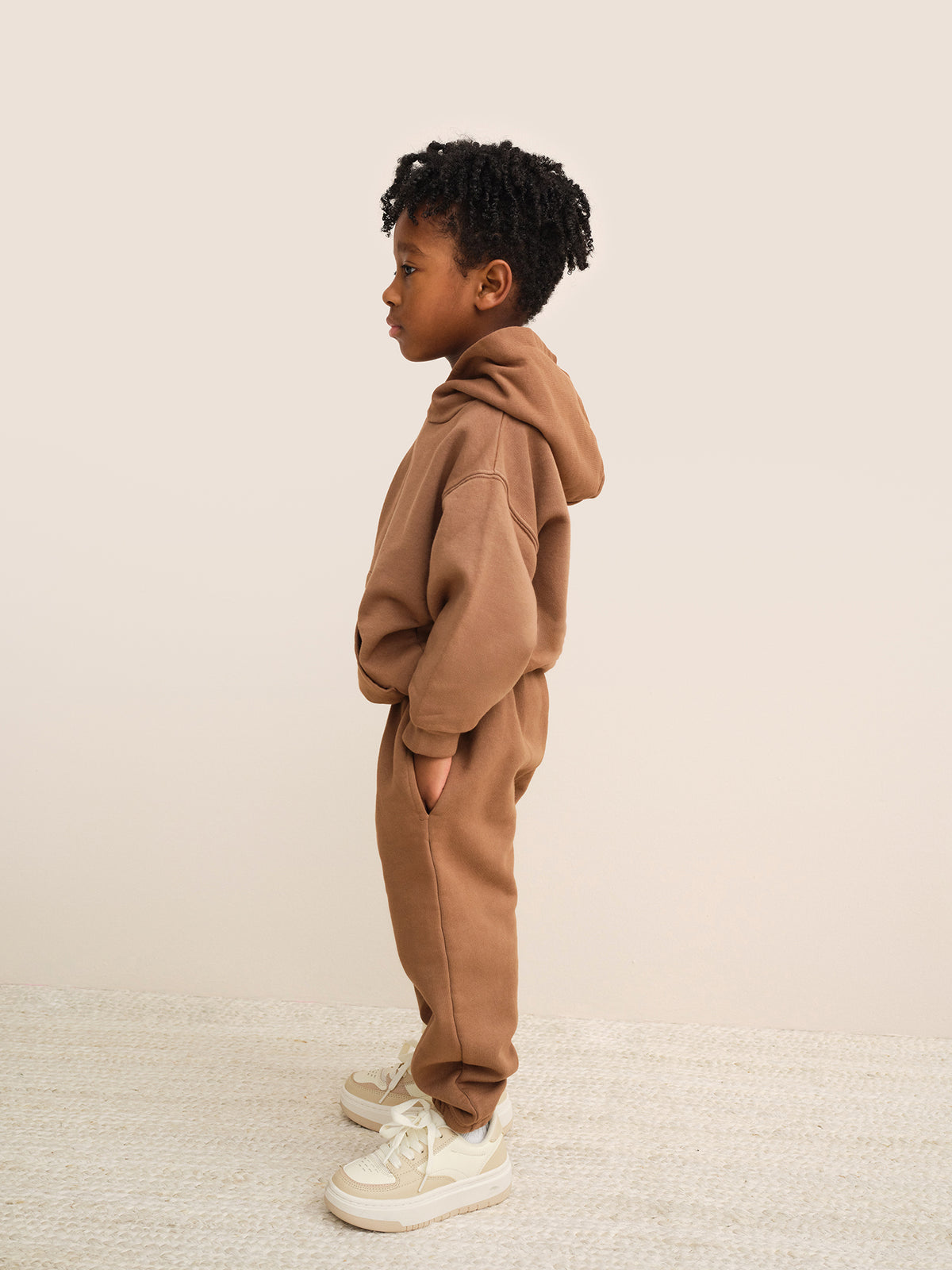 Mini Organic Fleece Hoodie-Sweatshirts-MATE the Label-COFFEE-0/6m-MATE the Label