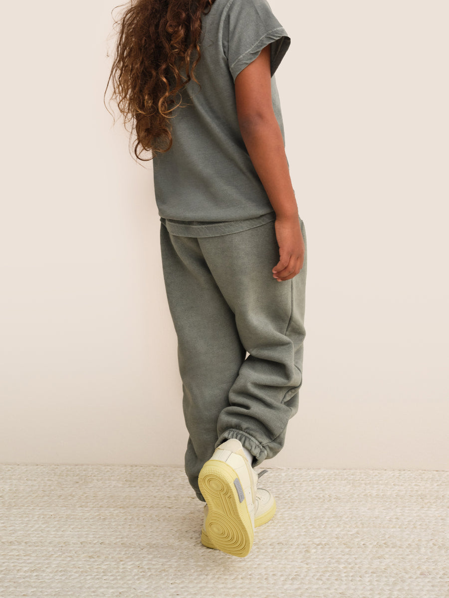 Mini Organic Fleece Sweatpant-Sweatpants-MATE the Label-FOREST-0/6m-MATE the Label