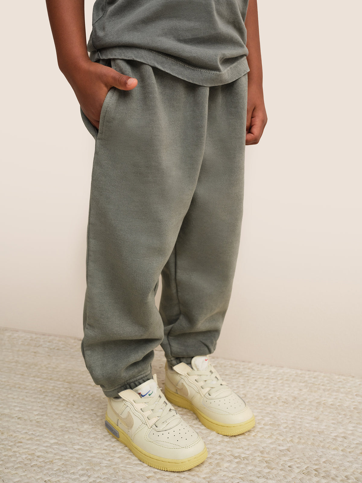 Mini Organic Fleece Sweatpant-Sweatpants-MATE the Label-FOREST-0/6m-MATE the Label