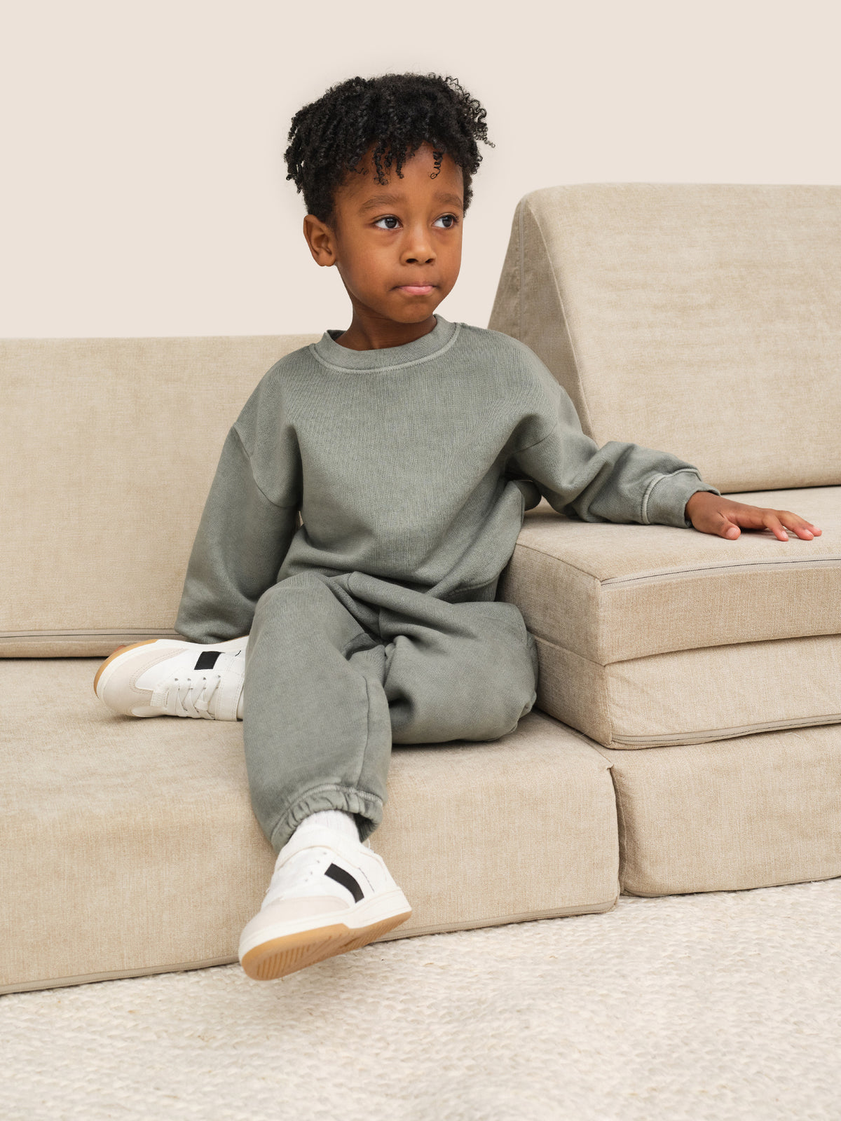 Mini Organic Fleece Crew Neck Sweatshirt-Kids-MATE the Label-FOREST-0/6m-MATE the Label