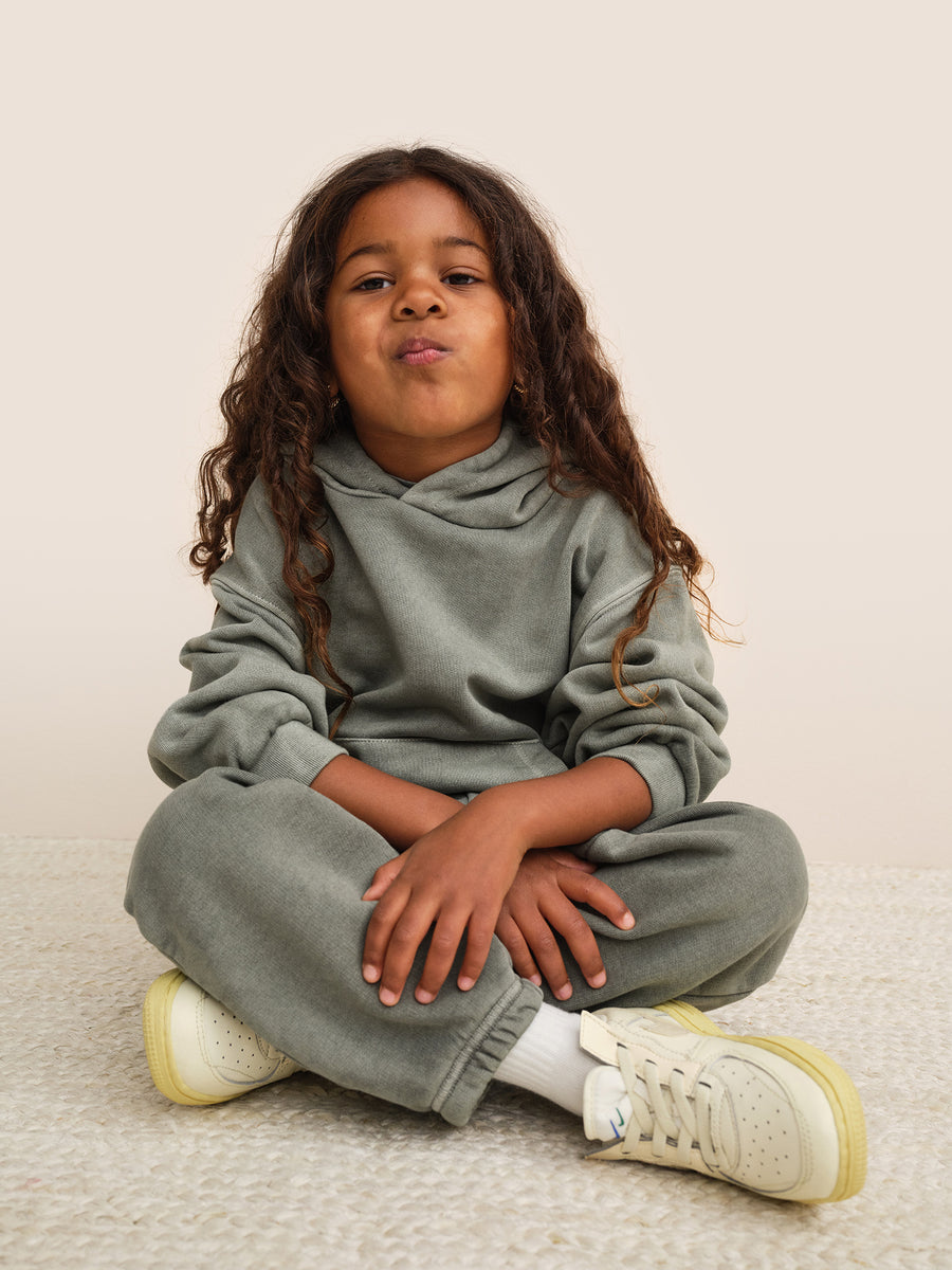 Mini Organic Fleece Hoodie-Sweatshirts-MATE the Label-FOREST-0/6m-MATE the Label