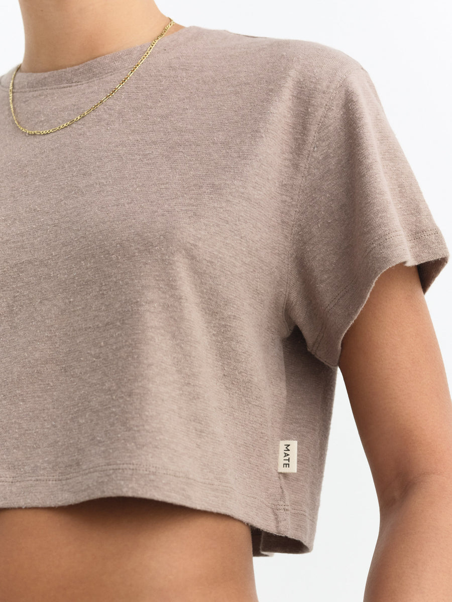 Regenerative Hemp Relaxed Crop Tee-Tees-MATE the Label-MINERAL-XS-MATE the Label