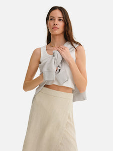 Organic Linen Wrap Skirt