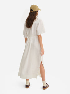 Organic Linen Belt Maxi Dress