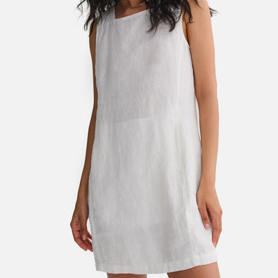 Organic Linen Square Neck Mini Dress