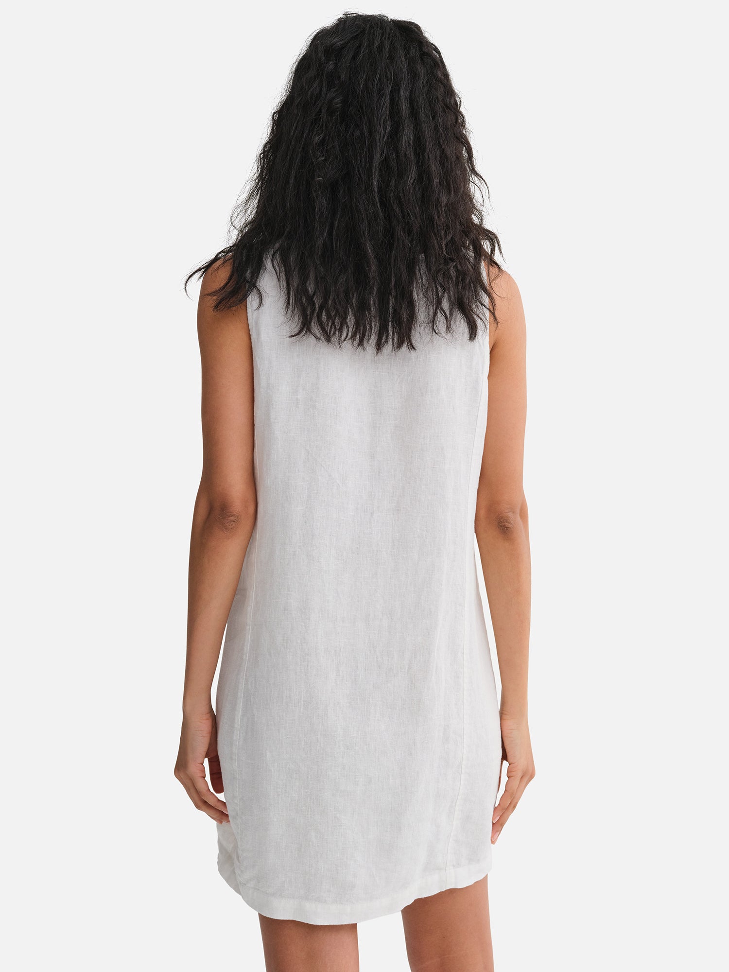 MATE the Label Women's Organic Linen Square Neck Mini Dress MATE the Label Women's Organic Linen Square Neck Mini Dress