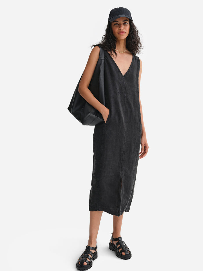 Organic Linen Tank Center Seam Dress