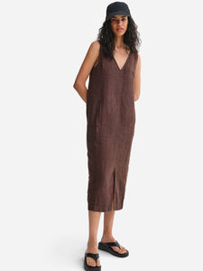 Organic Linen Tank Center Seam Dress