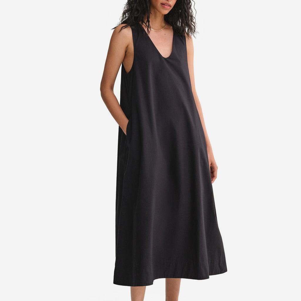 Organic Poplin Tank Pleated Dress – MATE the Label