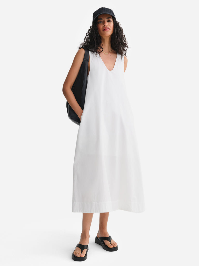 Organic Poplin Tank Pleated Dress – MATE the Label