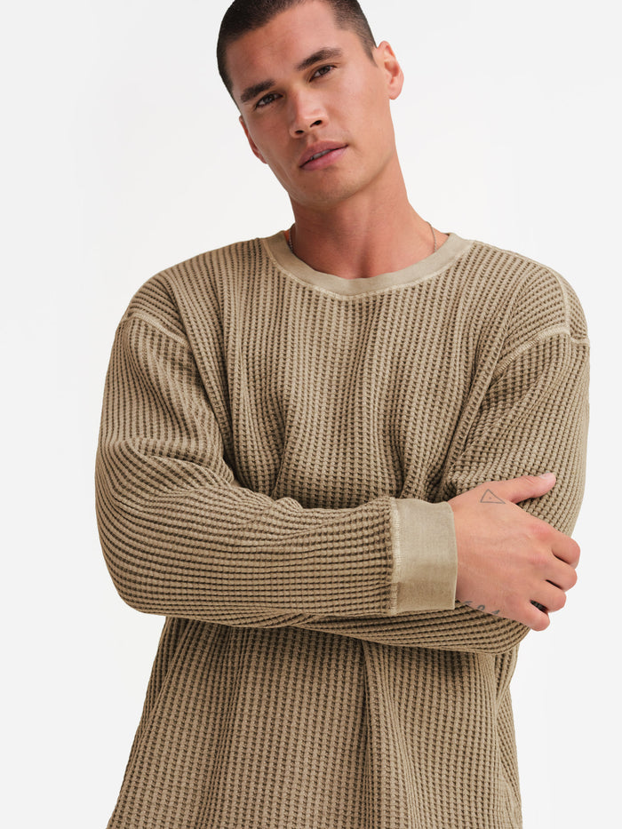Men's Organic Waffle Crew