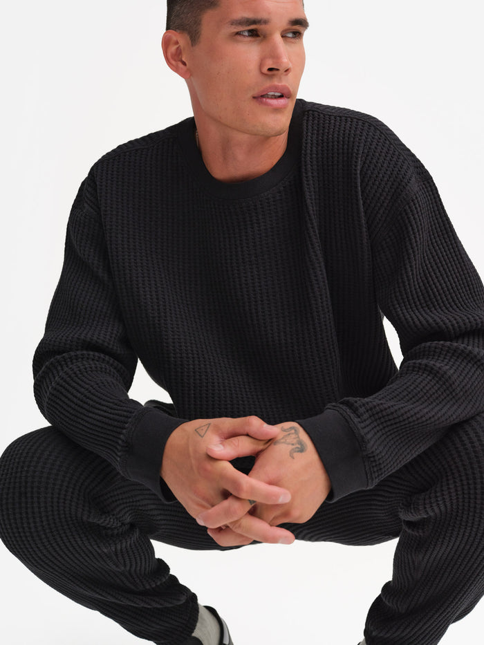 Men's Organic Waffle Crew