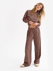 Organic Fleece Shrunken Crew Neck Sweatshirt