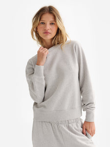 Organic Fleece Shrunken Crew Neck Sweatshirt