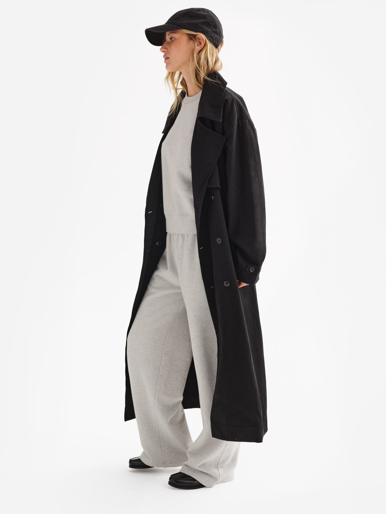 Tencel trench coat top
