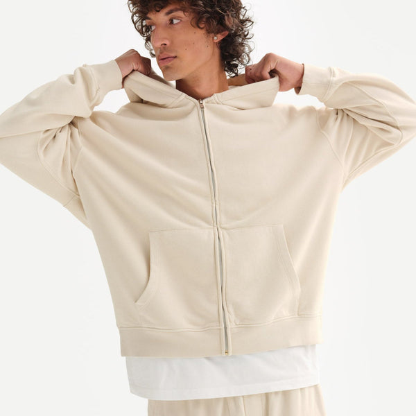 【関税&送料込】Stone Hoodie In Organic Cotton Fleece Men's Organic Fleece Zip Hoodie – MATE the Label