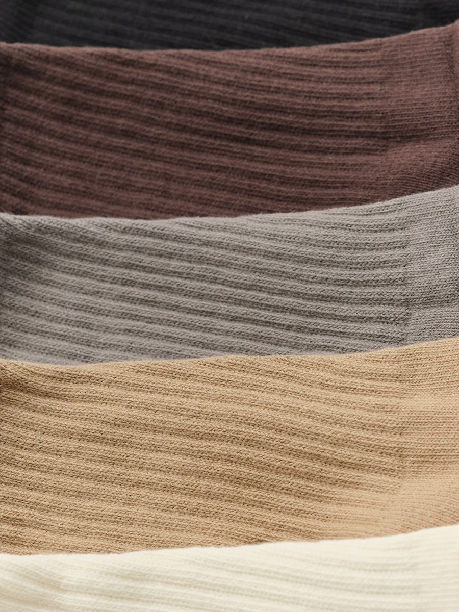 Organic Cotton Sock 5 Pack-Intimates-MATE the Label-BONE,FOREST,MAPLE,JET BLACK,BIRCH-S/M-MATE the Label
