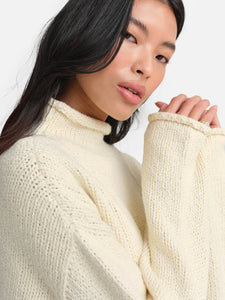 Organic Knit Funnel Neck Sweater