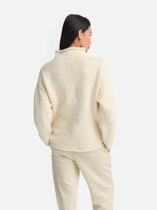 Organic Knit Funnel Neck Sweater