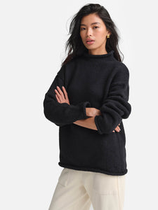 Organic Knit Funnel Neck Sweater