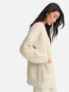 Merino Waffle Cardigan