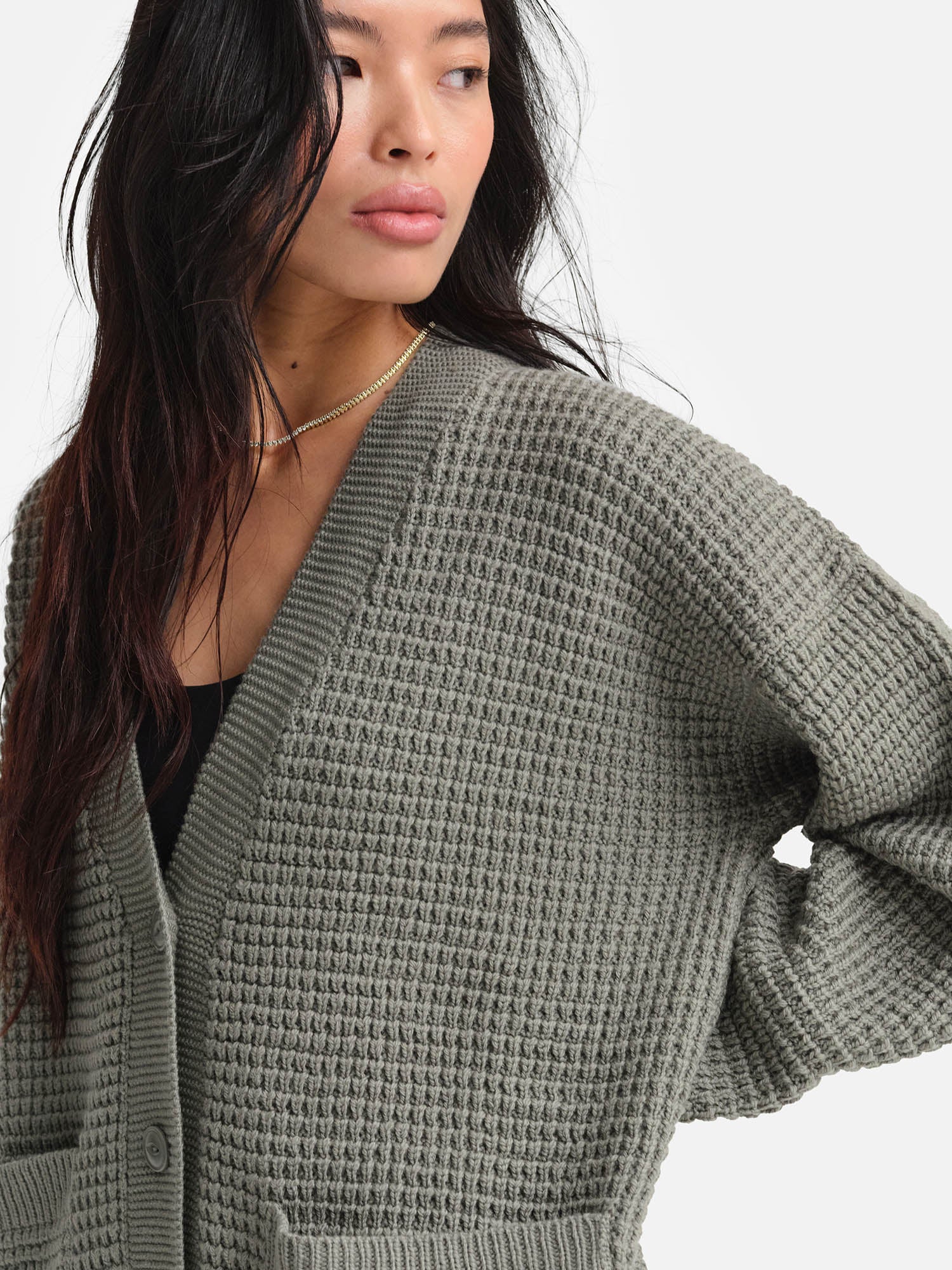 Merino Waffle Cardigan MATE the Label