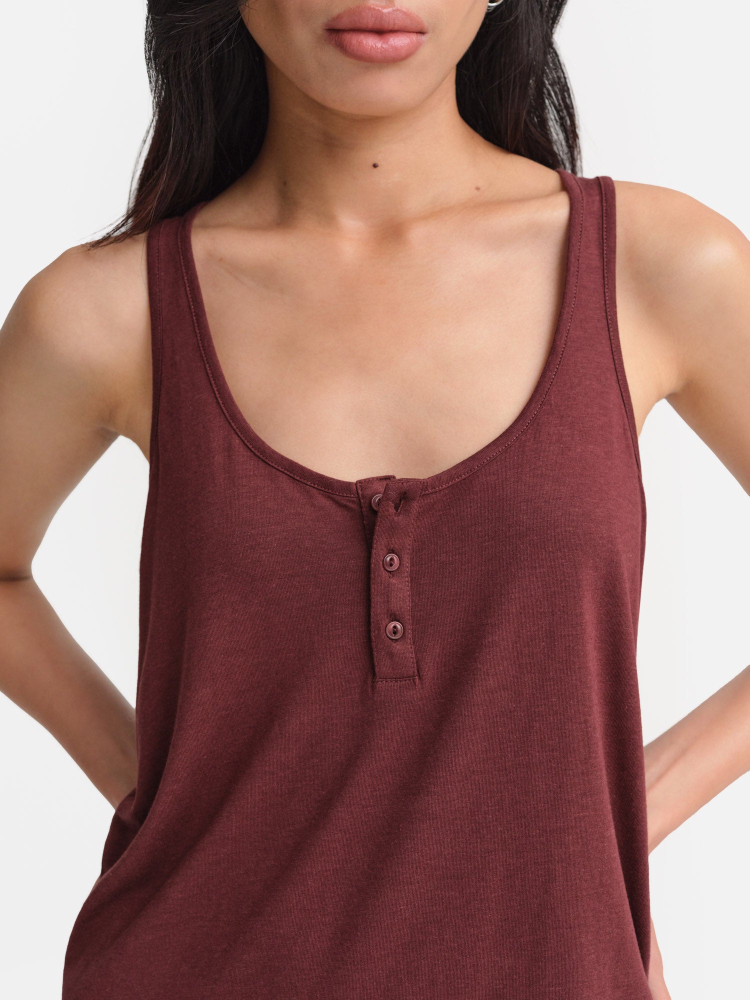 Tencel Sleep Button Down Tank Dress MATE the Label