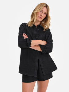 Organic Linen Oversized Button Down