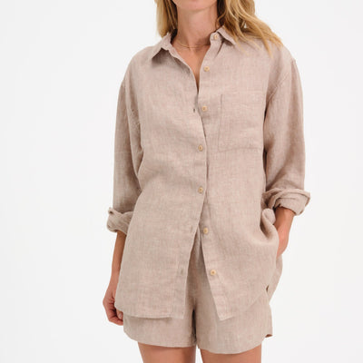 Organic Linen Oversized Button Down