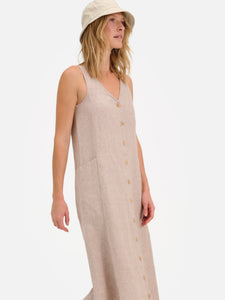 Organic Linen Button Front Dress