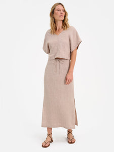 Organic Linen Midi Skirt