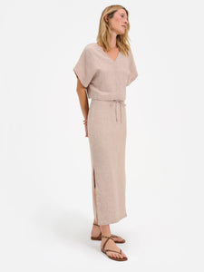 Organic Linen Midi Skirt