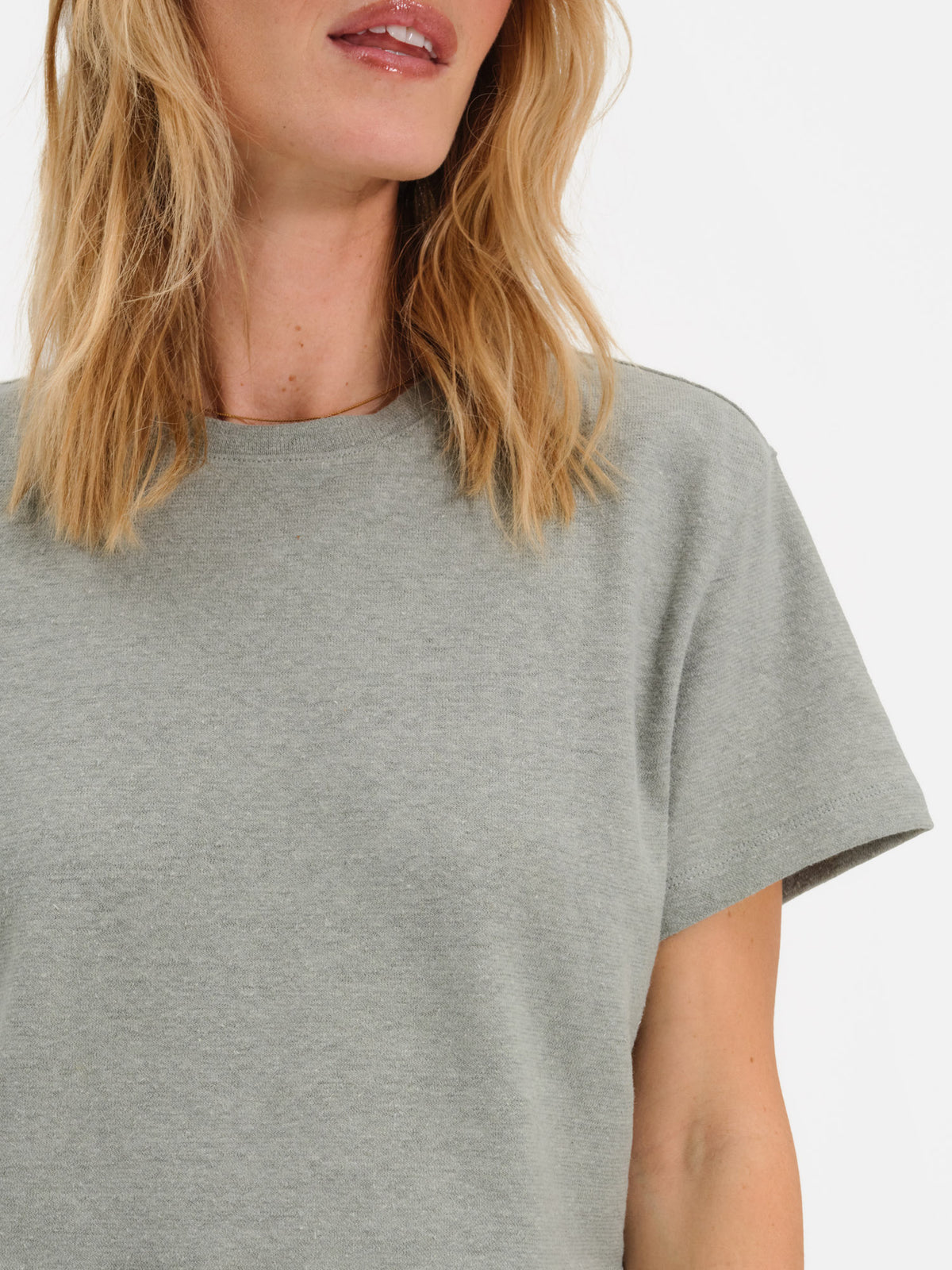 Regenerative Hemp Relaxed Crop Tee-Tees-MATE the Label-FIR-XS-MATE the Label